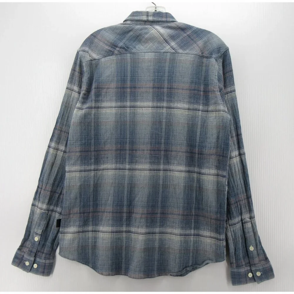 Patagonia Shirt Medium Button Up Shadow Plaid Textured Outdoor Organic